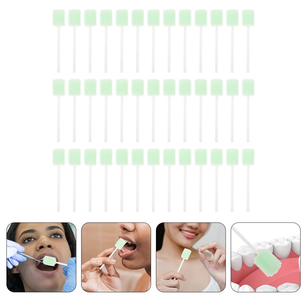 100Pcs Cavity Swabs Supple Dental Swabs Tooth Cleaning Tools Sponge Mouth Swabs for Cleaning