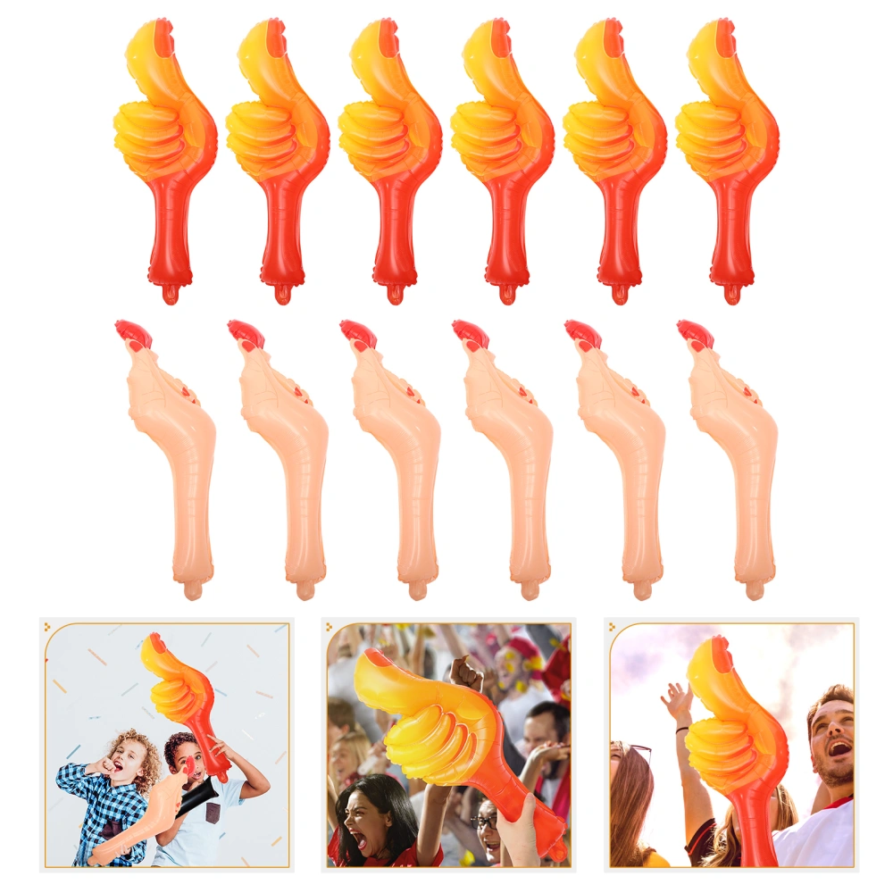 12pcs Long Balloon Inflatable Cheer Sticks Party Inflating Rods Sports Meet Props