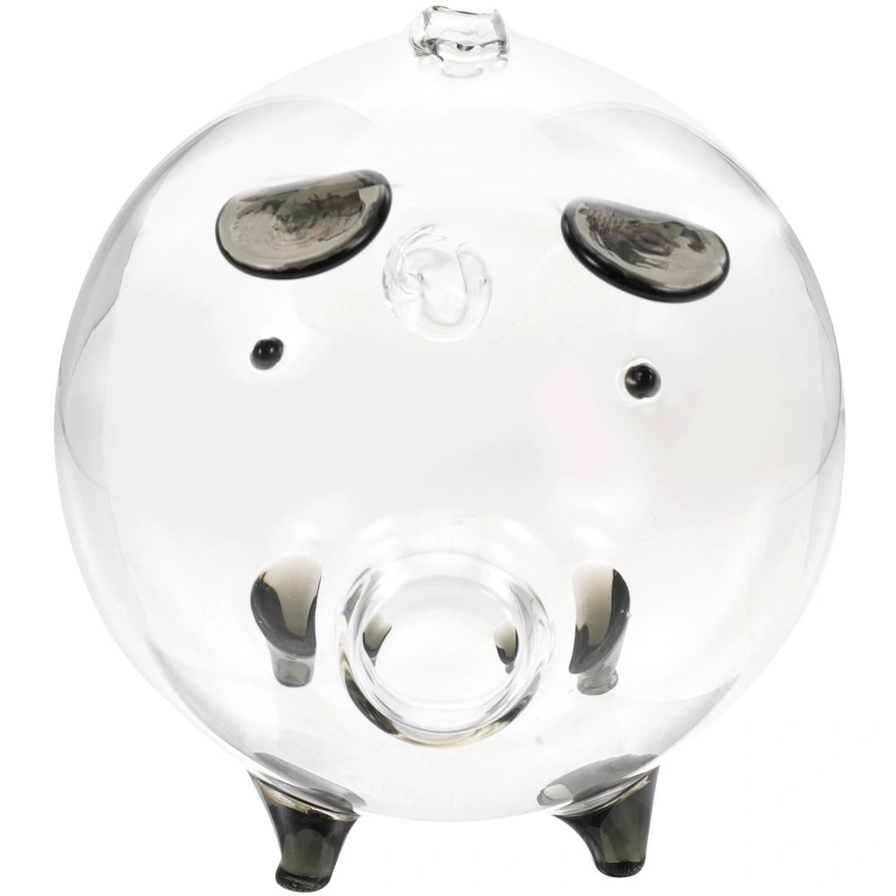 Transparent Glass Piggy Bank Lovely Pig Shaped Money Pot Glass Coin Saving Pot Desktop Decor