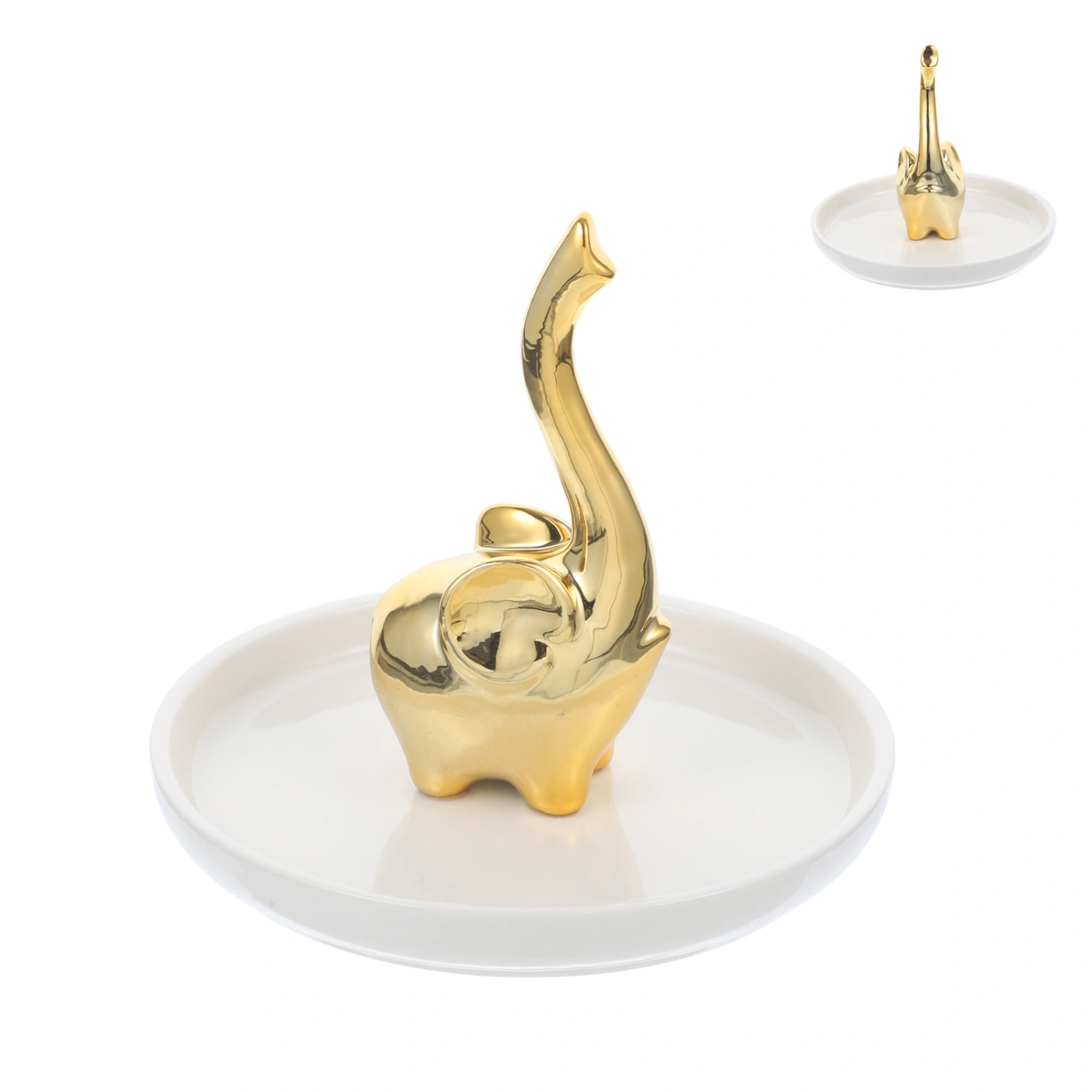 Jewelry Storage Plate Cartoon Animal Decor Jewelry Display Tray Bedroom Trinket Dish