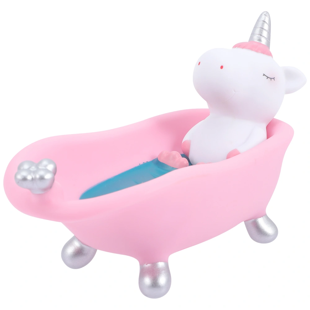 Household Cartoon Soap Box Decorative Cartoon Unicorn Pattern Soap Tray Bathroom Supply