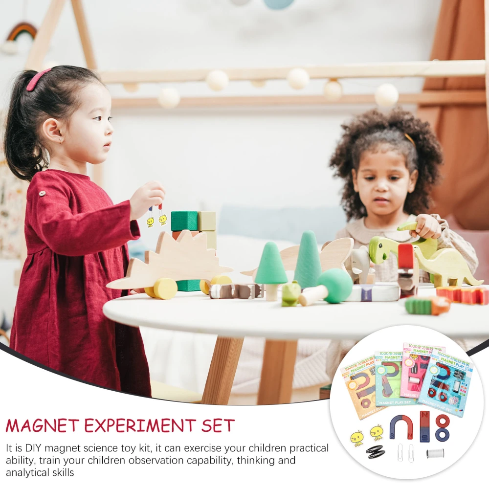 4 Sets Magnet Science Experiment Toys Children Educational Magnet Science Toy