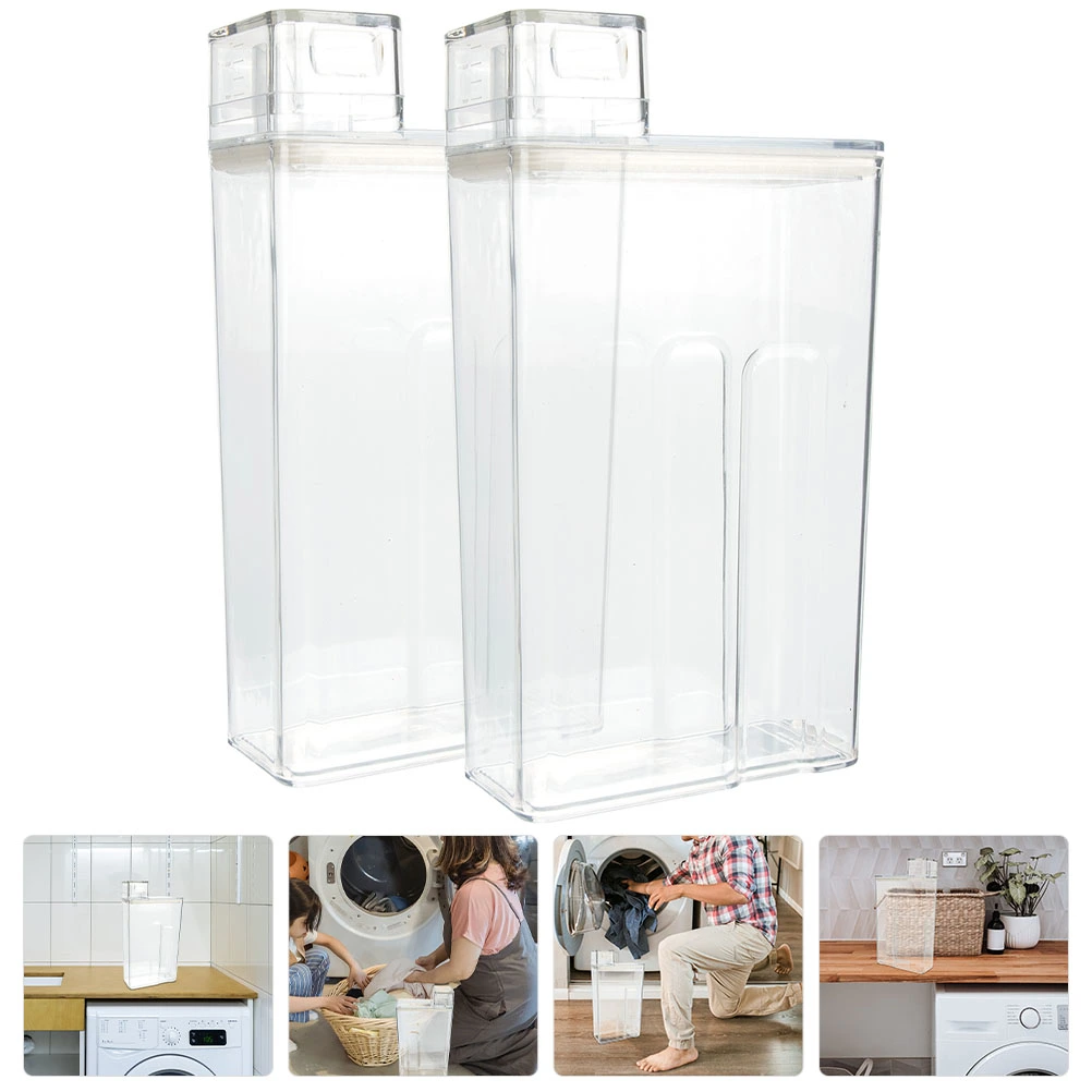 2pcs Transparent Laundry Detergent Bucket Lotion Sub Bucket Convenient Sub Bucket