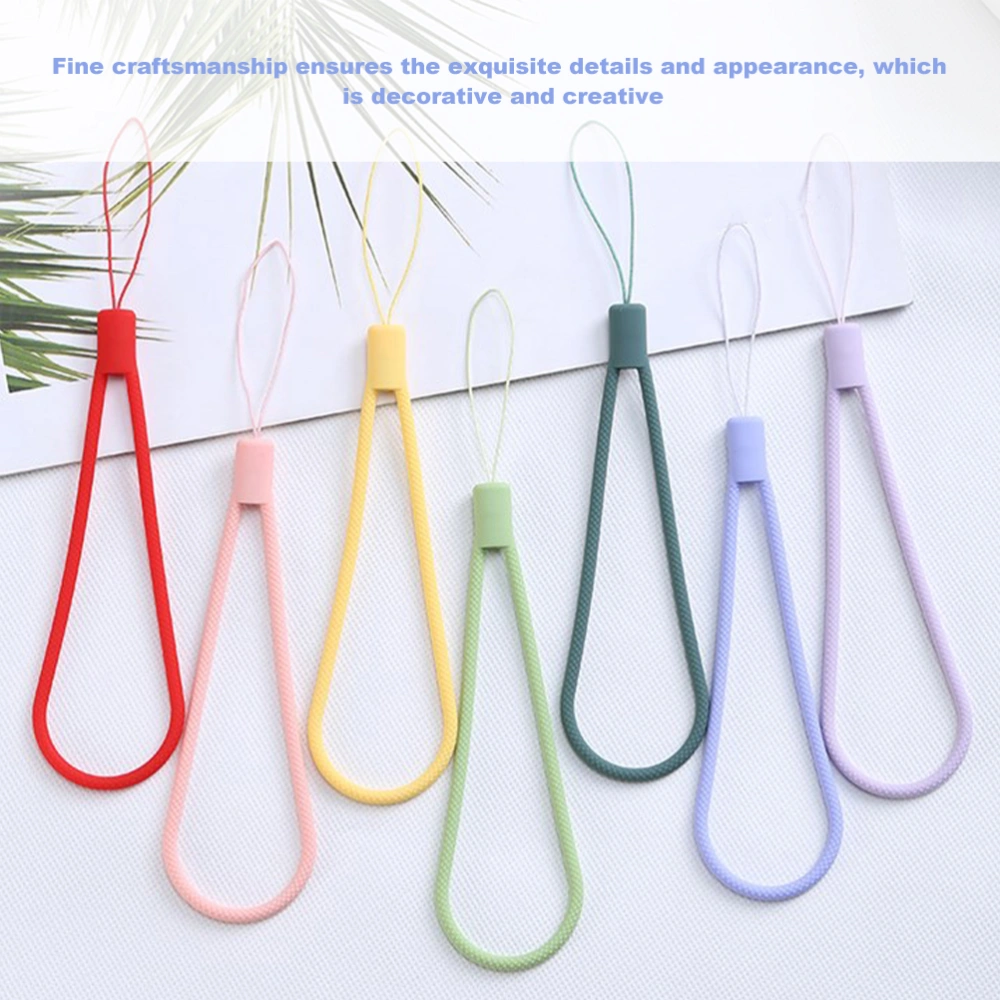 7pcs Anti-lost Cellphone Hanging Rope Silicone Phone Case Wrist Lanyards