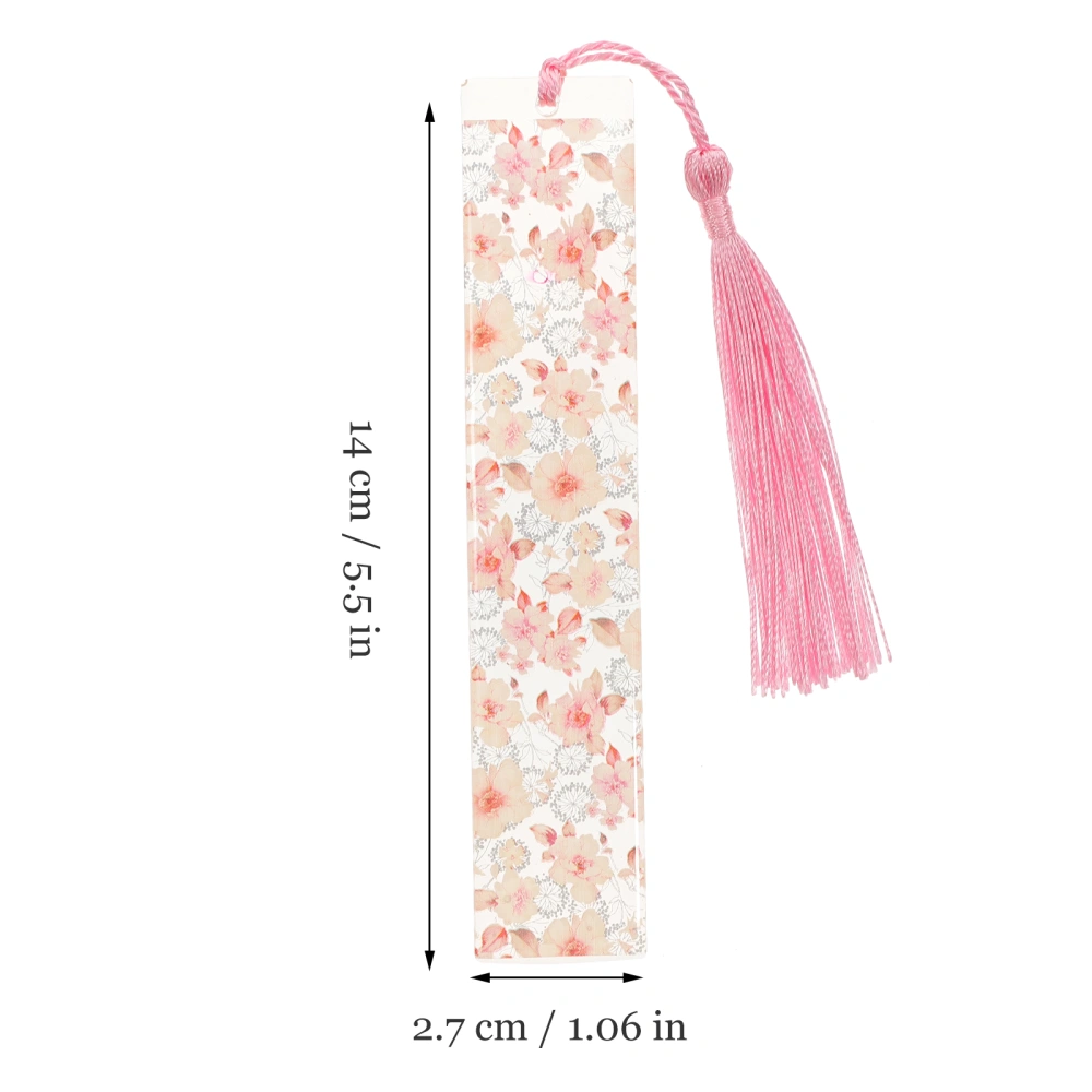 Dried Flowers Bookmark Decorative Tassel Bookmark Epoxy Dried Flower Bookmark for Book