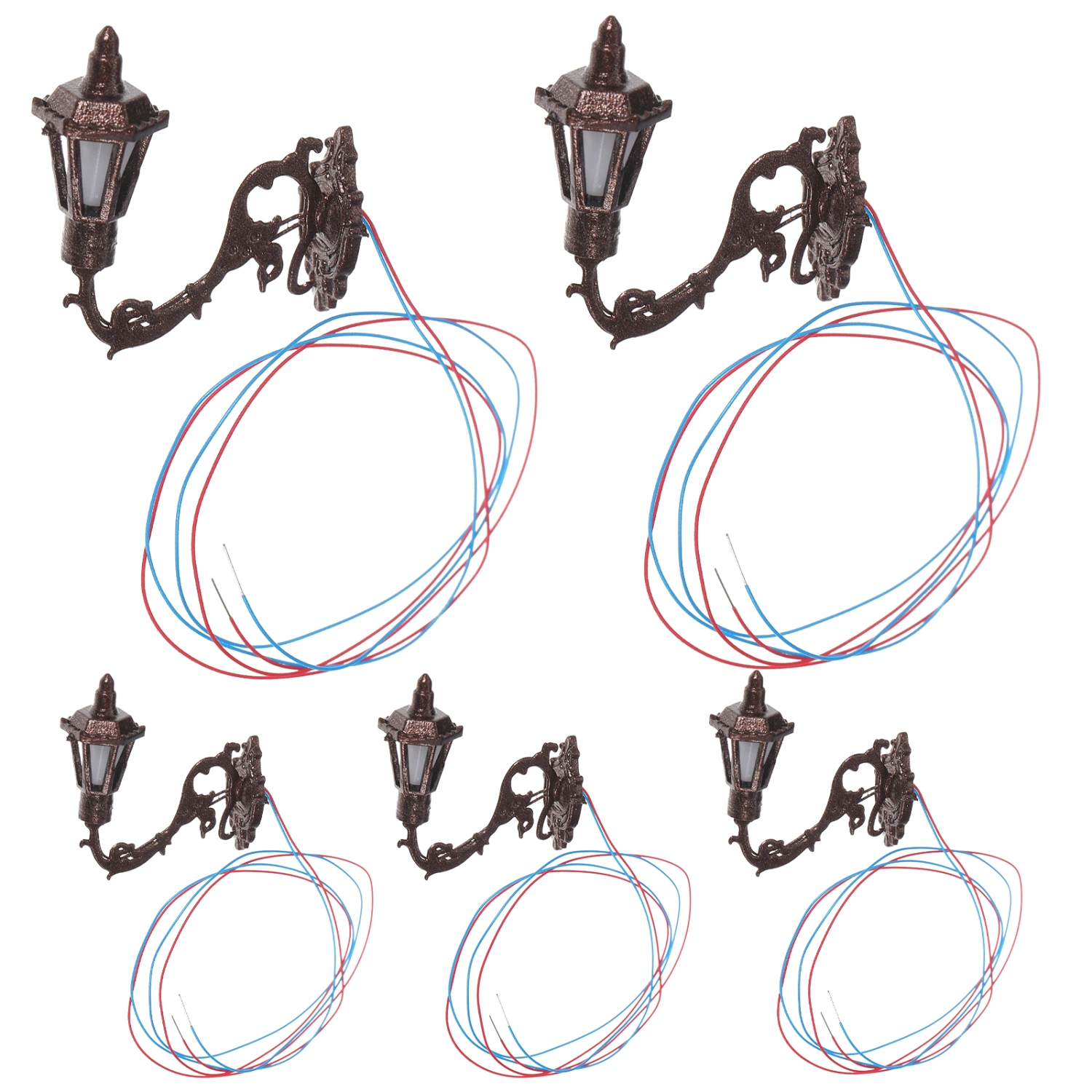 5pcs Sand Table Decoration Sand Table Miniature Wall Lamp Doll House Ornament