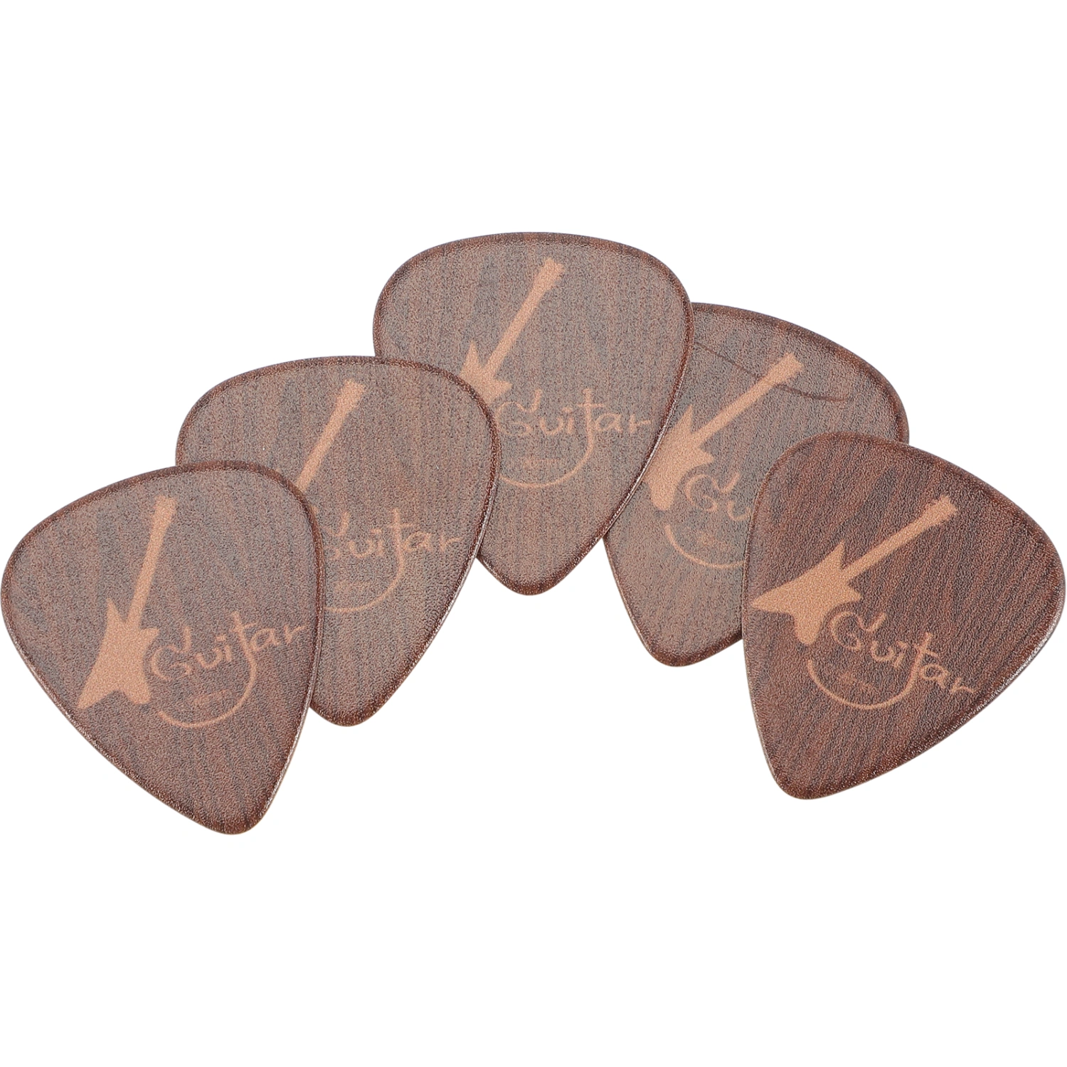 5pcs Acoustic Electric Guitar Practice Picks Guitar Wooden Plectrums Guitar Supplies