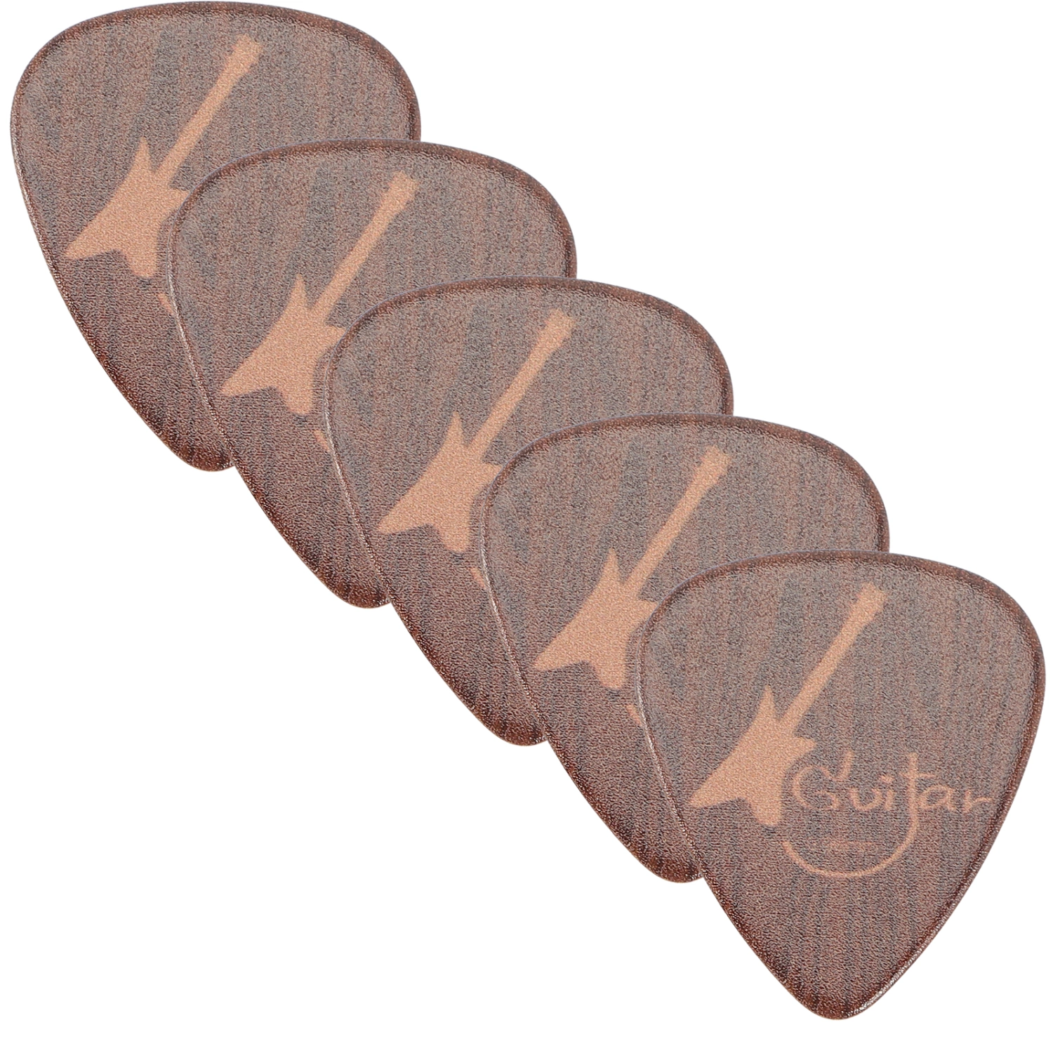 5pcs Acoustic Electric Guitar Practice Picks Guitar Wooden Plectrums Guitar Supplies