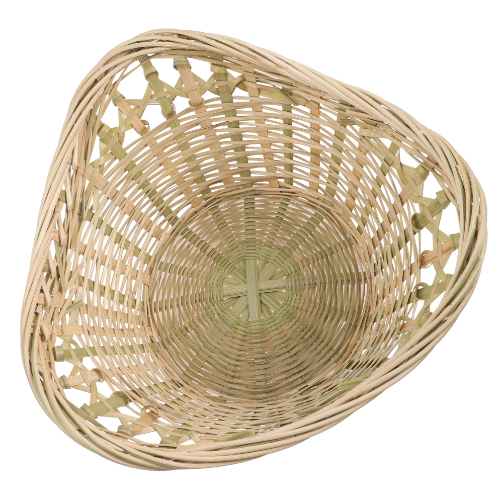 Egg Storage Basket Bamboo Fruits Basket Multi-function Storage Basket Natural Style Basket