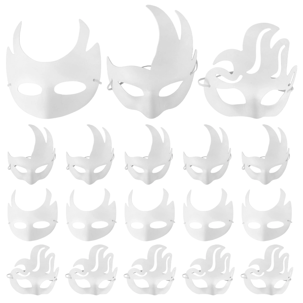 15Pcs DIY Masquerade Masks Party Paper Masks Painting Blank Masks Paper Masks Masquerade Mask