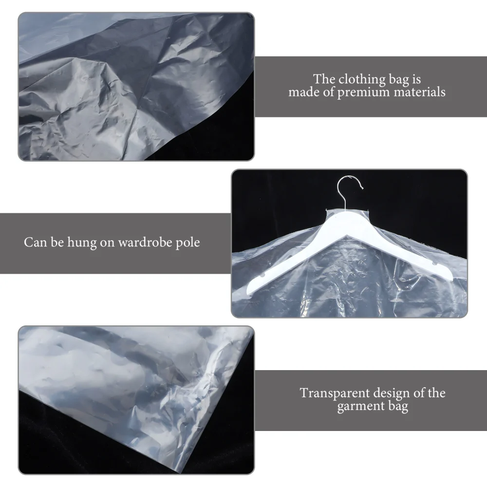 4pcs Garment Storage Bags Winter Coat Bags Clothes Bags Wide-side Clothing Hangers