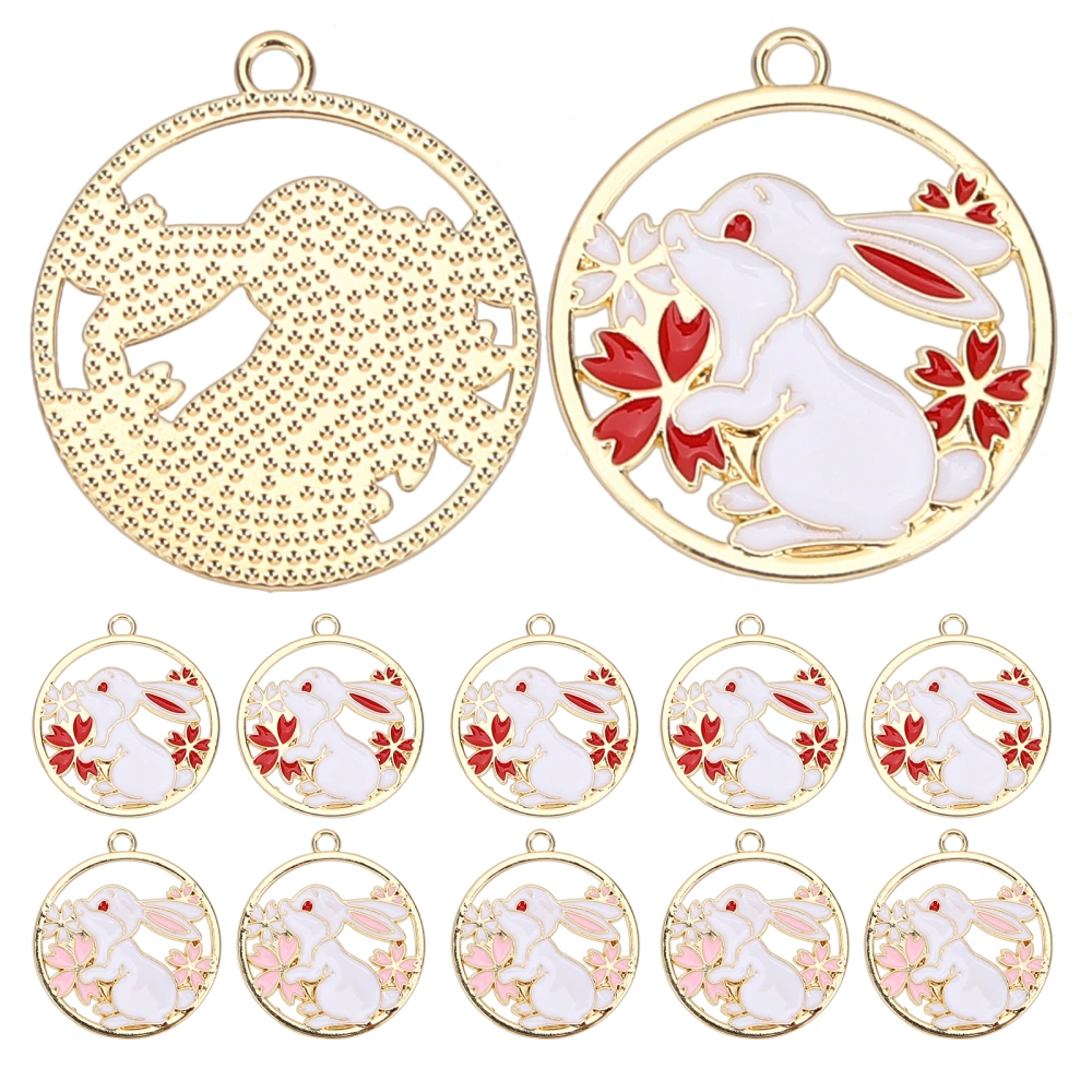 20pcs Year Of The Rabbit Charms Crafts Pendants Bunny Charms For Jewelry Making