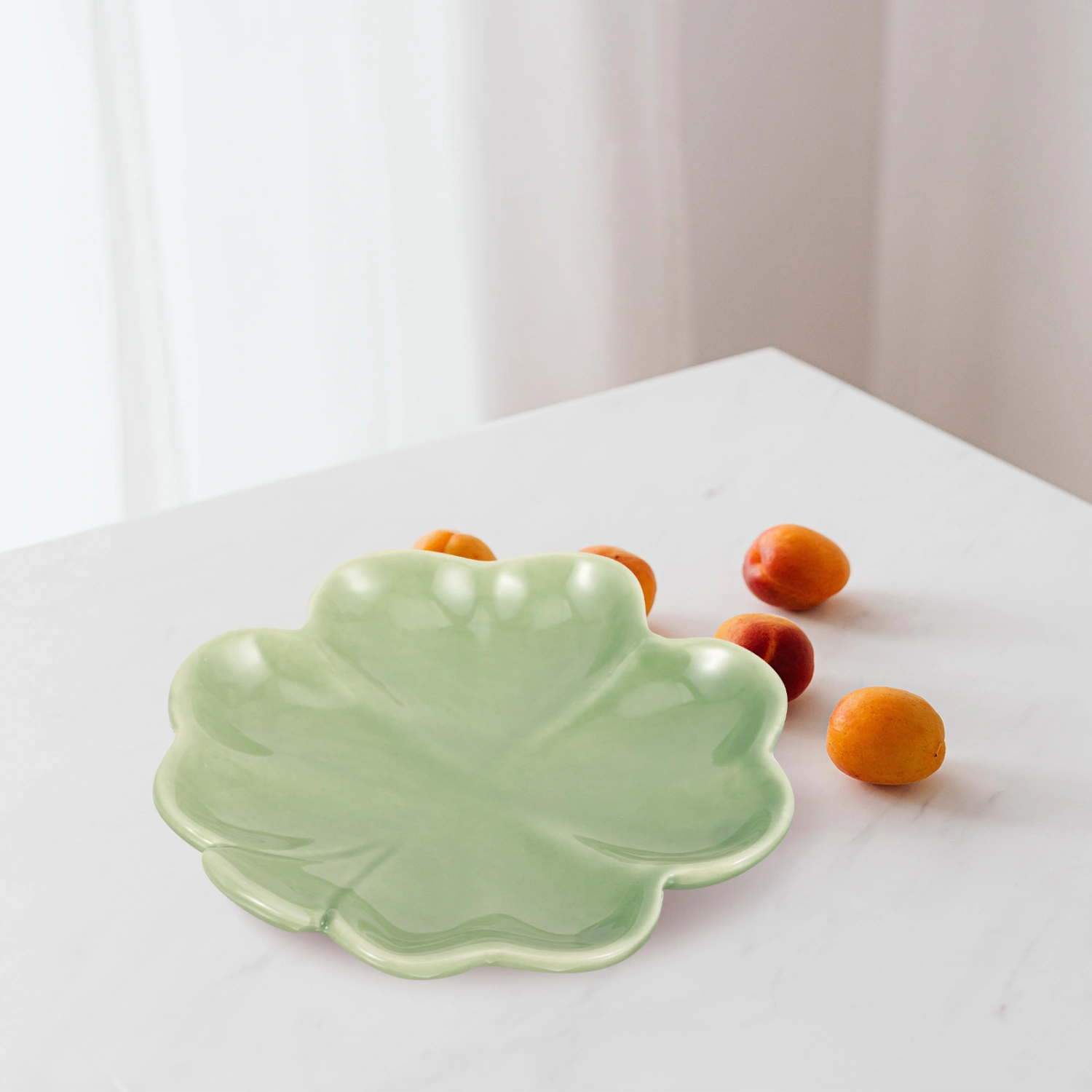 Ceramic Jewelry Dish Clover Shaped Ring Tray Jewelry Holder for Decoration