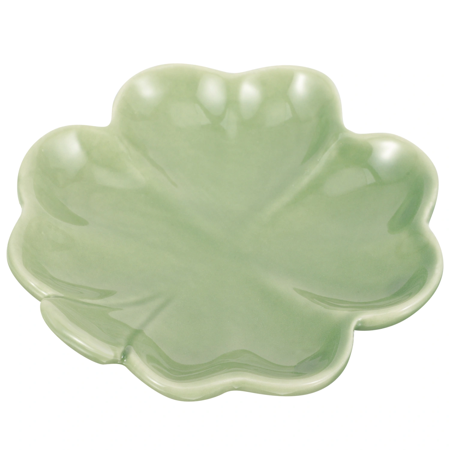 Ceramic Jewelry Dish Clover Shaped Ring Tray Jewelry Holder for Decoration