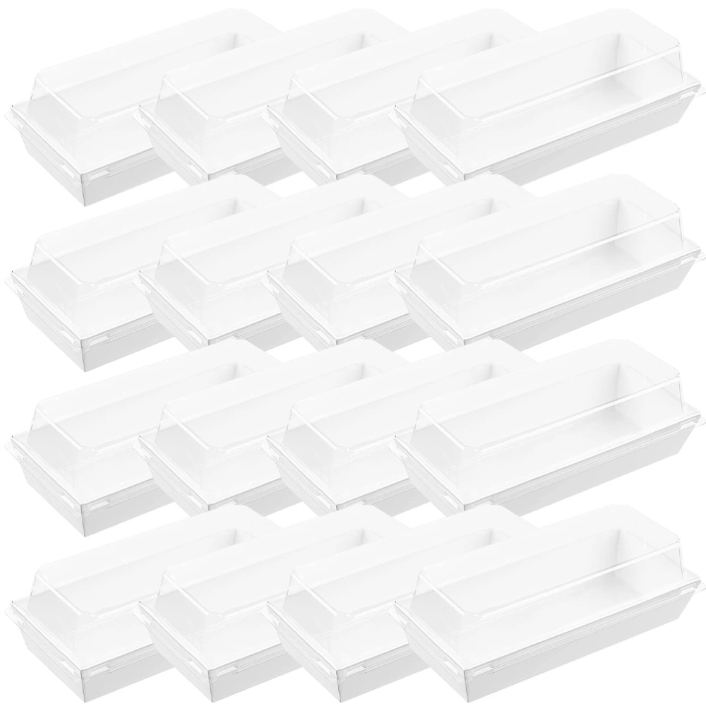 50Pcs Swiss Roll Boxes Multi-function Dessert Packing Boxes Convenient Sandwich Cases