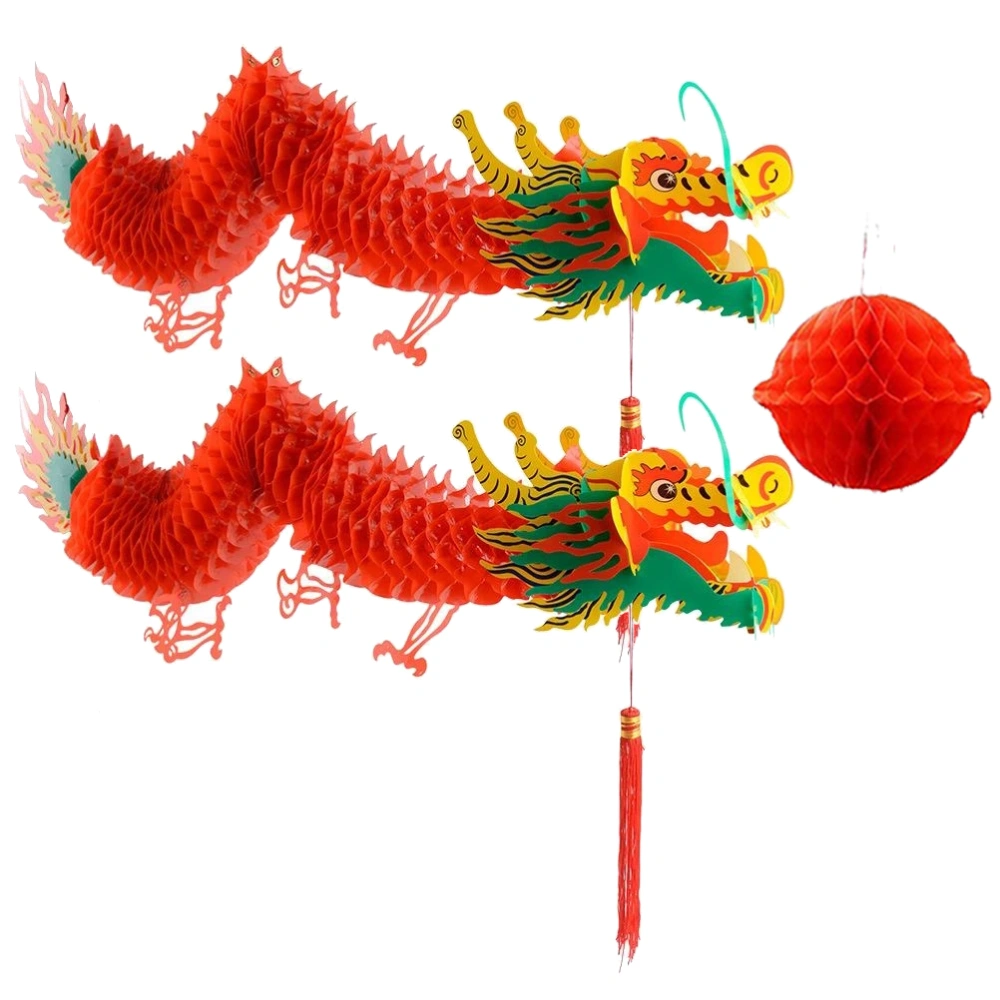 1 Set of Creative Chinese New Year Decoration Exquisite Spring Festival Dragon Hanging Decor