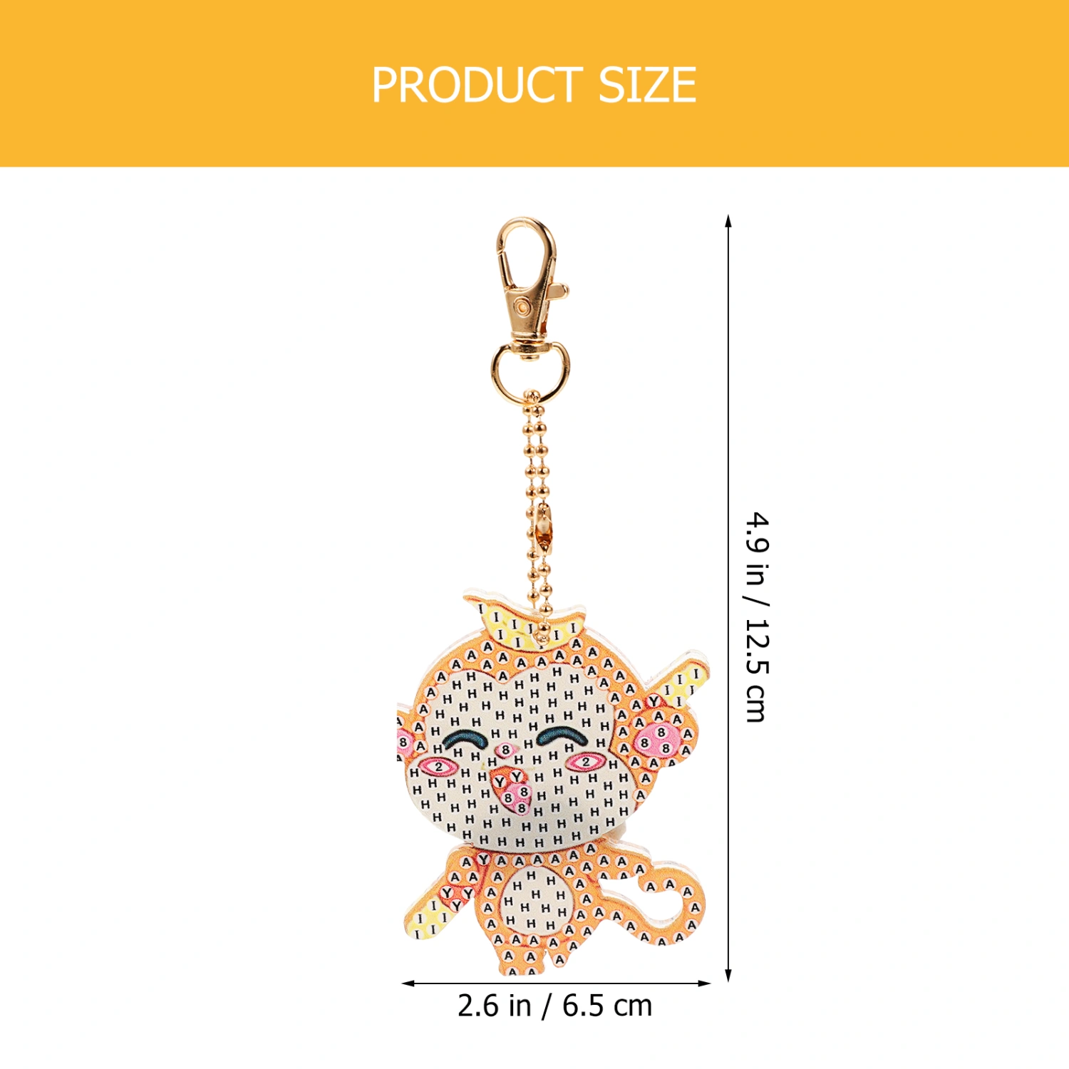 5pcs Animal Diamond Art Keychains Handcrafts DIY Keychain Accessories for Women