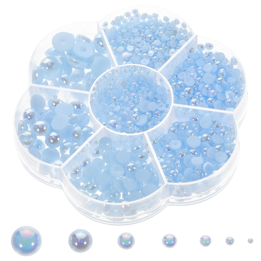 1 Box of Semi-round Imitation Pearl Flatback Headwear DIY Decor Phone Case Decoration