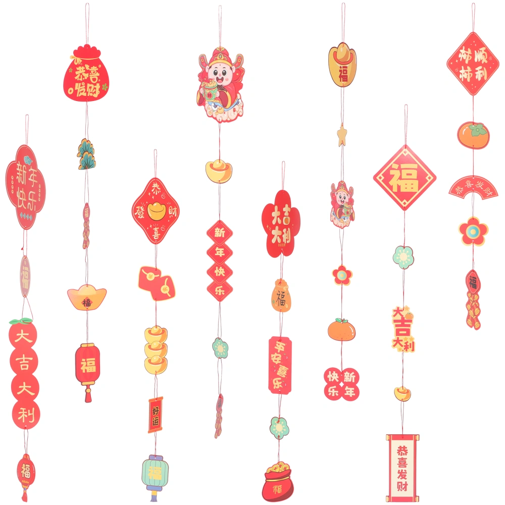 2 Sets of Chinese Style Paper Pendant Interior Hanging Decor for 2023 Year Festival Favor