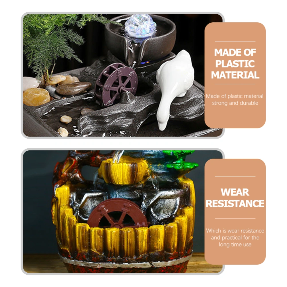 2pcs DIY Waterfall Fountain Accessories Water Wheel Scene Layout Ornaments