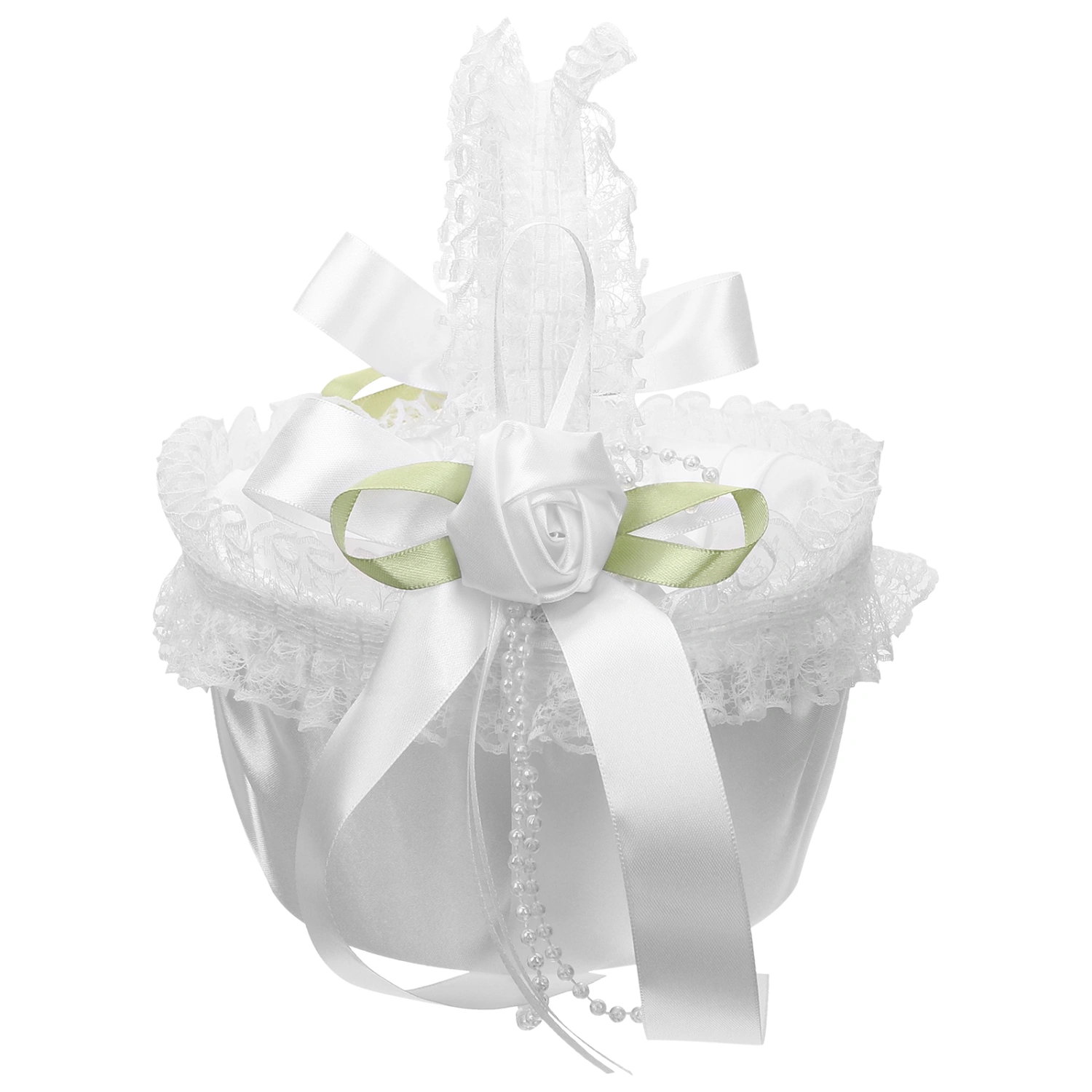 Wedding Flower Girl Basket Bowknot Flower Petal Basket Wedding Party Decoration