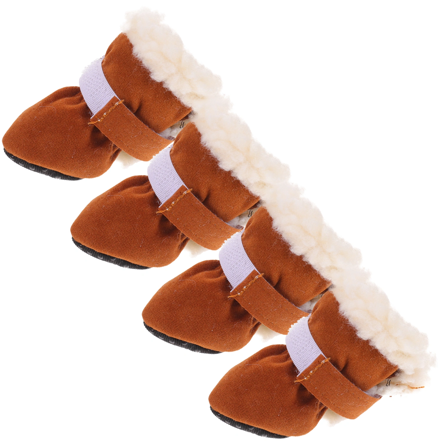 4pcs Pets Non-slip Foot Protectors Warmer Foot Boots Pet Winter Foot Covers