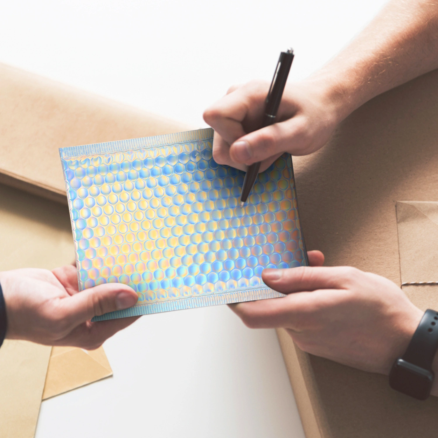 12 Pcs Bubble Shipping Bags Delivery Bags Self-adhesive Storage Bags for Mailing Package
