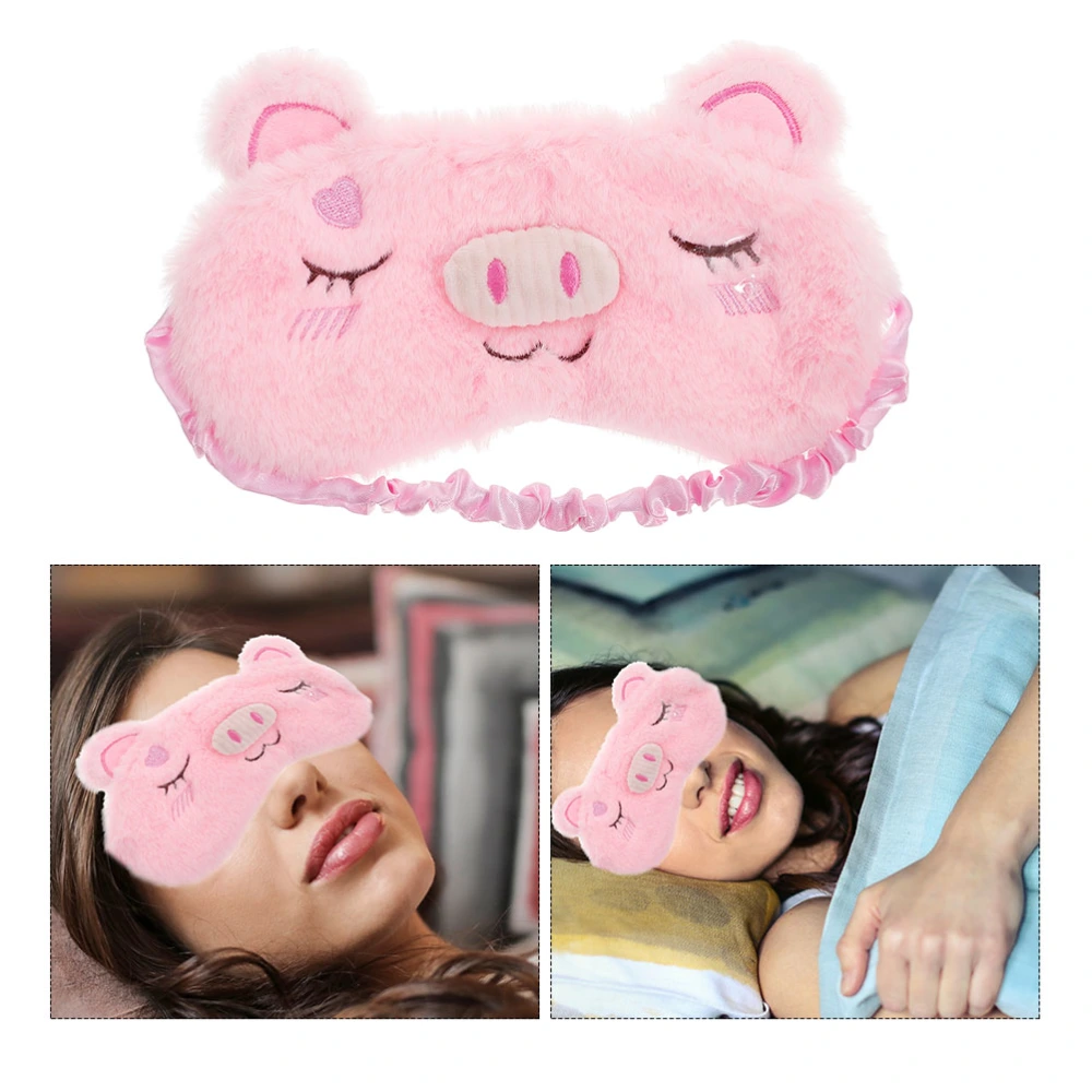 2Pcs Cute Sleep Mask Soft Plush Blindfold Adorable Eye Cover Animals Themed Eyeshade for Kids