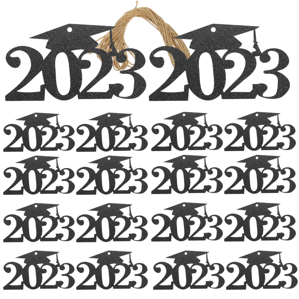 30Pcs Glitter 2023 Graduation Favor Tags Graduation Table Centerpieces Graduation Cutouts Tags