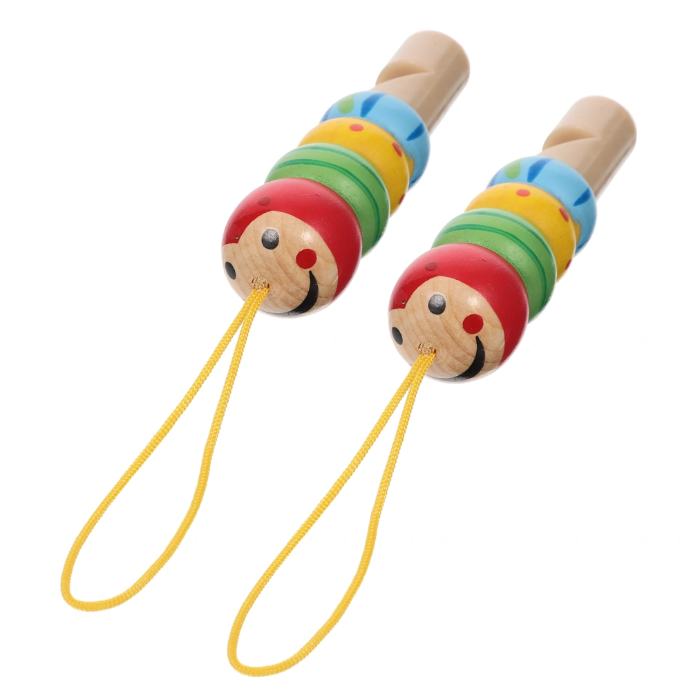 2pcs Kids Whistle Toys Toddlers Educational Playthings Wooden Toys For Toddler