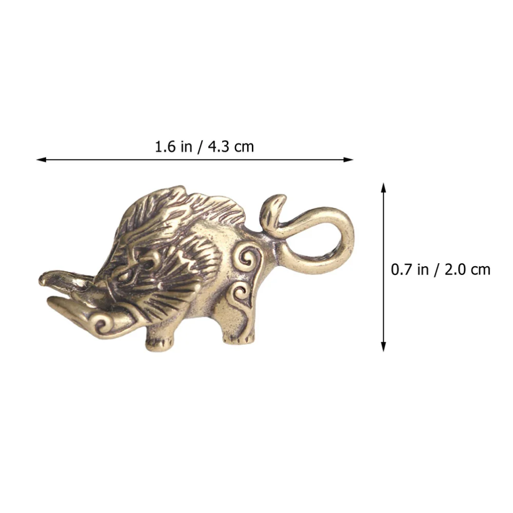 4pcs Boar Charms DIY Key Pendant Charms Brass Key Ring Pendant DIY Craft Ornament