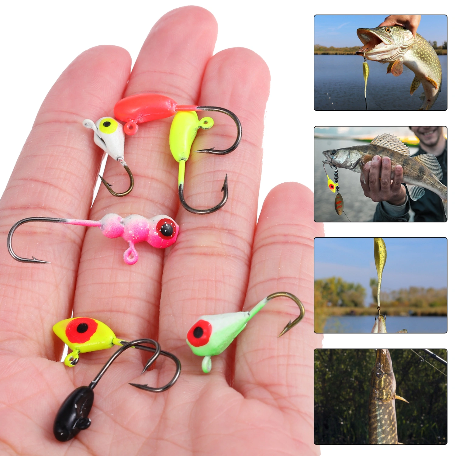 40 Pcs Fishing Lures Saltwater and Freshwater Lures Fishing Gears with Storage Box