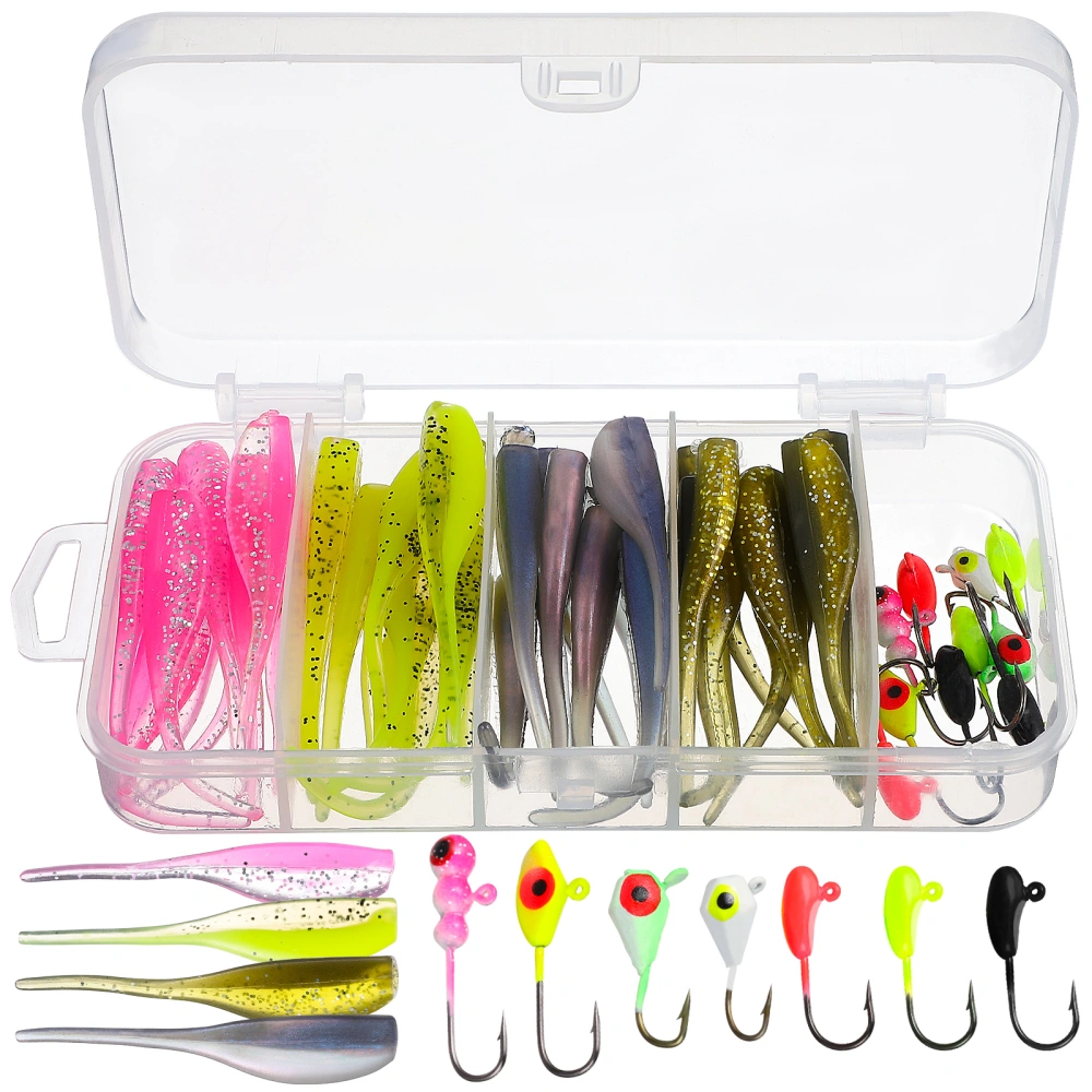 40 Pcs Fishing Lures Saltwater and Freshwater Lures Fishing Gears with Storage Box