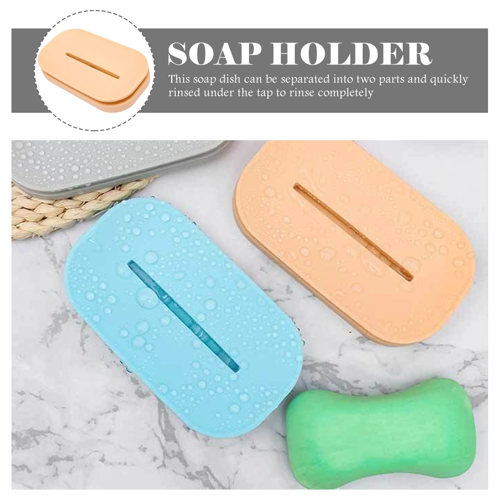 4Pcs Soap Dish Soap Draining Case Decorative Soap Holder Plastic Soap Dish Soap Container for Gift