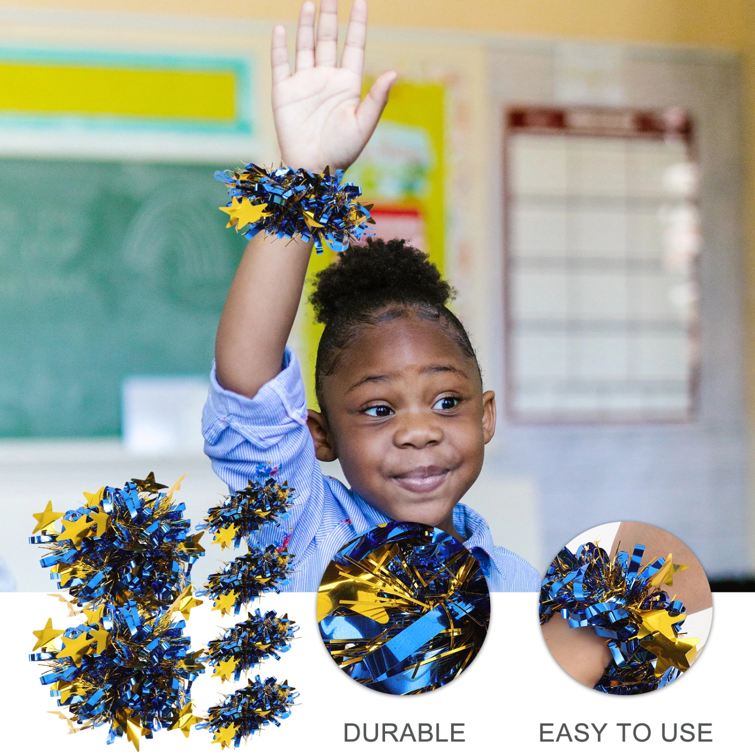 6pcs Cheerleading Pompoms Cheerleader Pom Poms Cheer Poms Cheering Hand Flowers