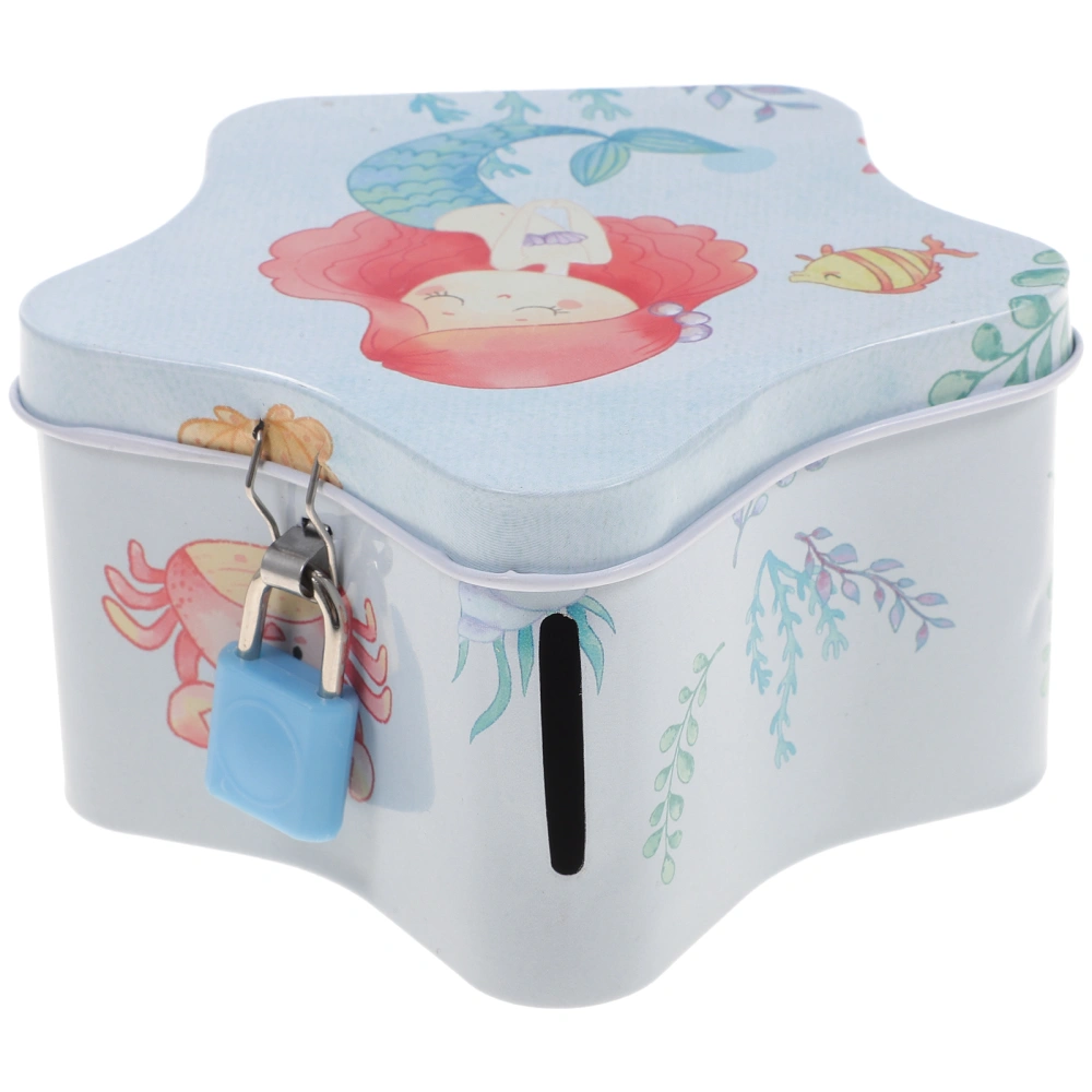 Tinplate Piggy Bank Portable Money Saving Box Compact Money Bank Decor