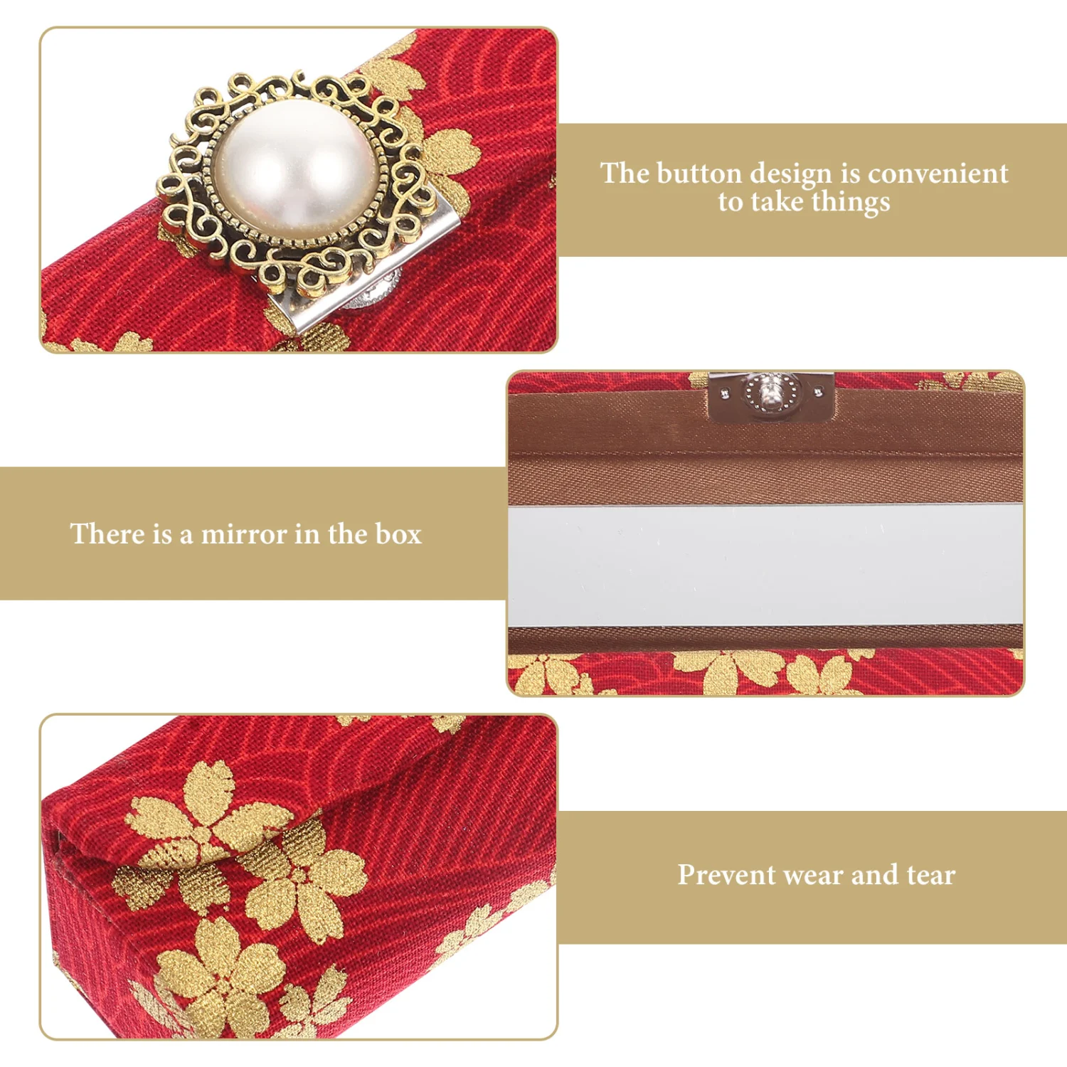 Lipstick Storage Cases with Mirror Vintage Lipstick Case Portable Lipstick Storage Box