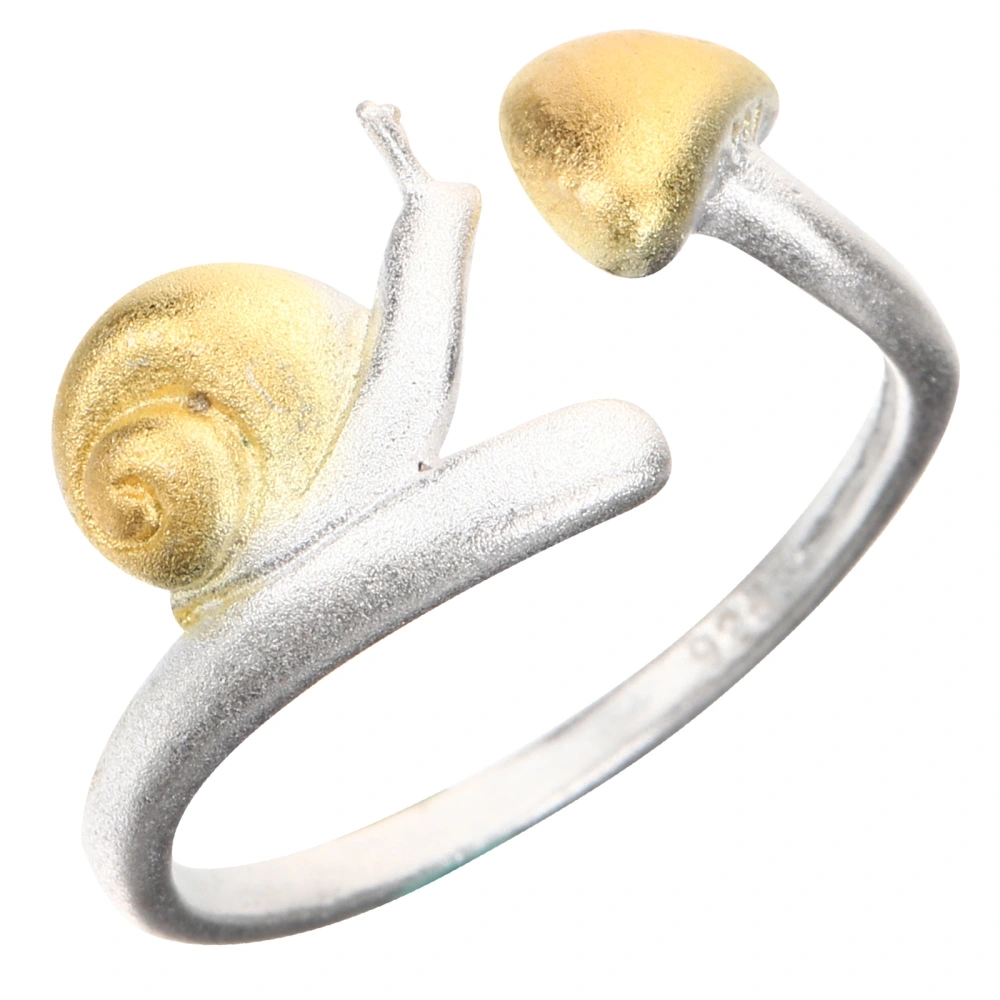 Mushroom And Snail Ring Open Finger Ring Adjustable Aesthetic Ring Statement Ring for Women