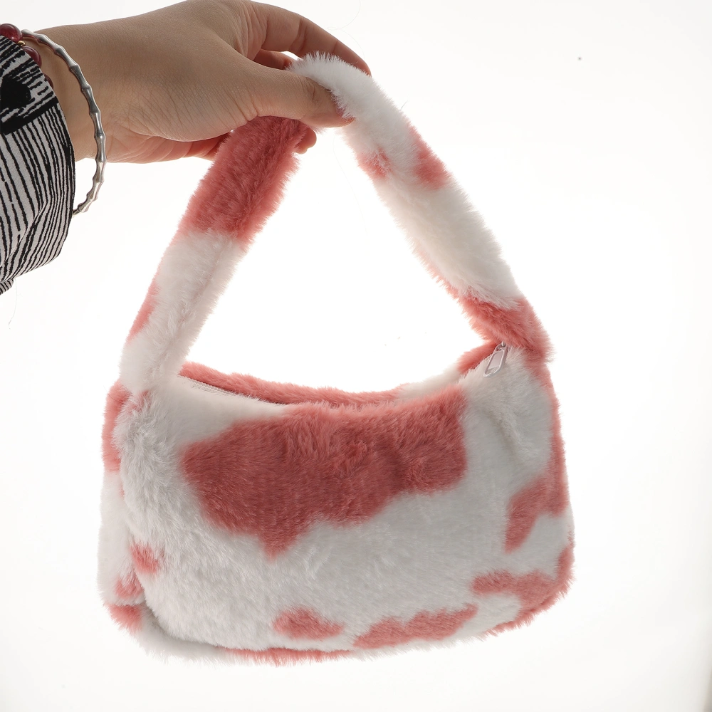 Furry Women Shoulder Bags Vintage Handbag Plush Classic Small Purse Underarm Bag