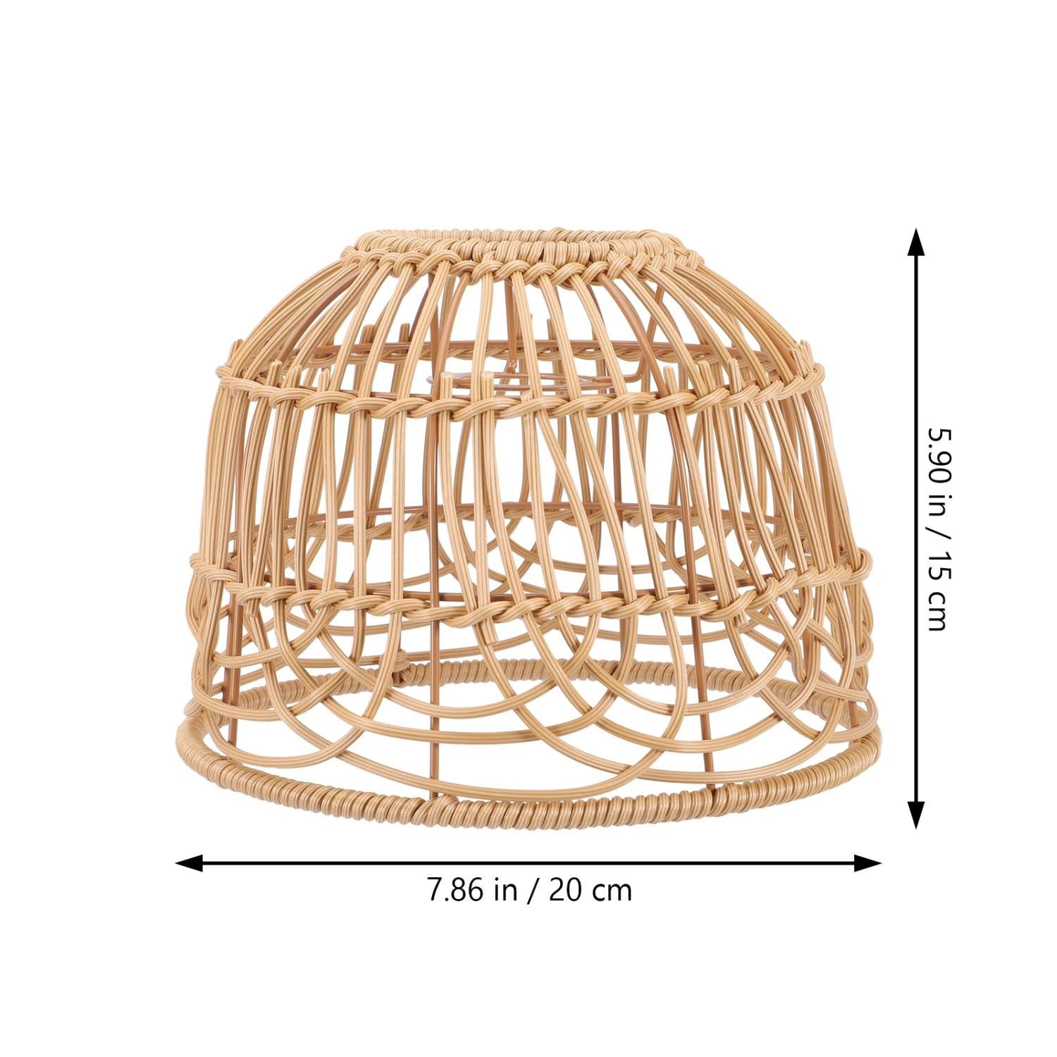 Vintage Lampshade Imitation Rattan Lamp Cover Retro Style Lamp Shade Home Lamp Cover