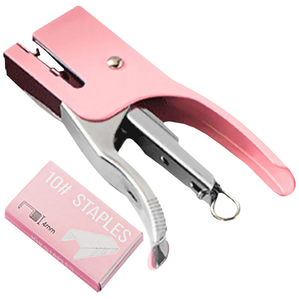 1 Set of Stapler for Students Colored Stapler Hand Stapler with Staples Portable Stapler