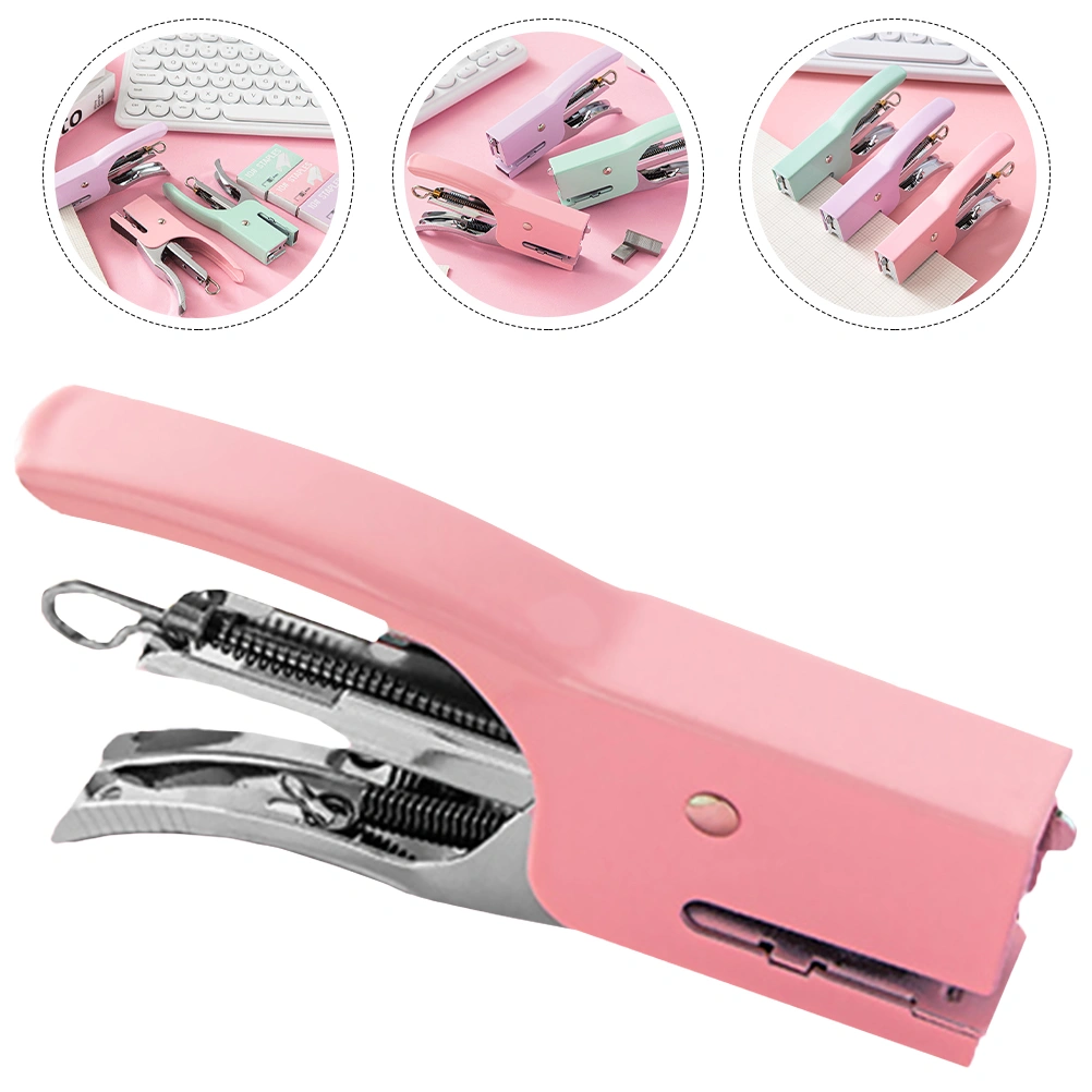 1 Set of Stapler for Students Colored Stapler Hand Stapler with Staples Portable Stapler