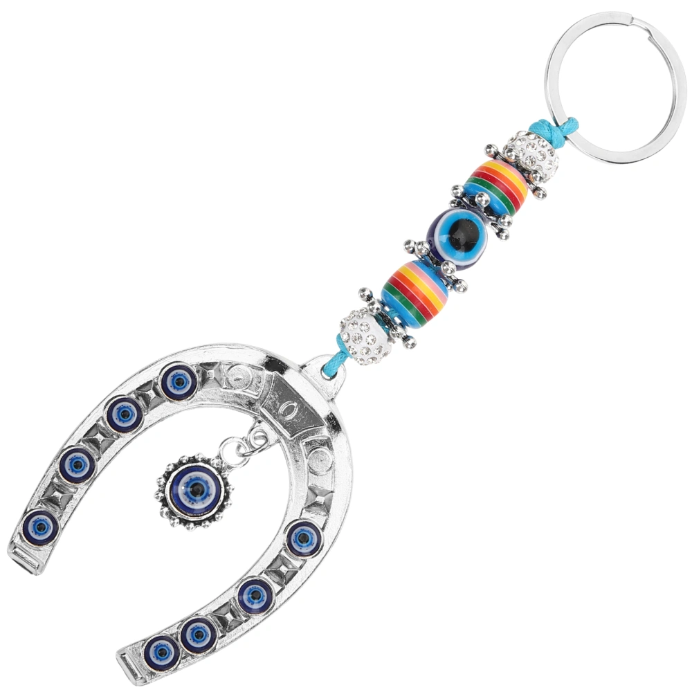 Evil Eye Keychain Protection Keychain Horseshoe Keychain Car Key Chain for Women