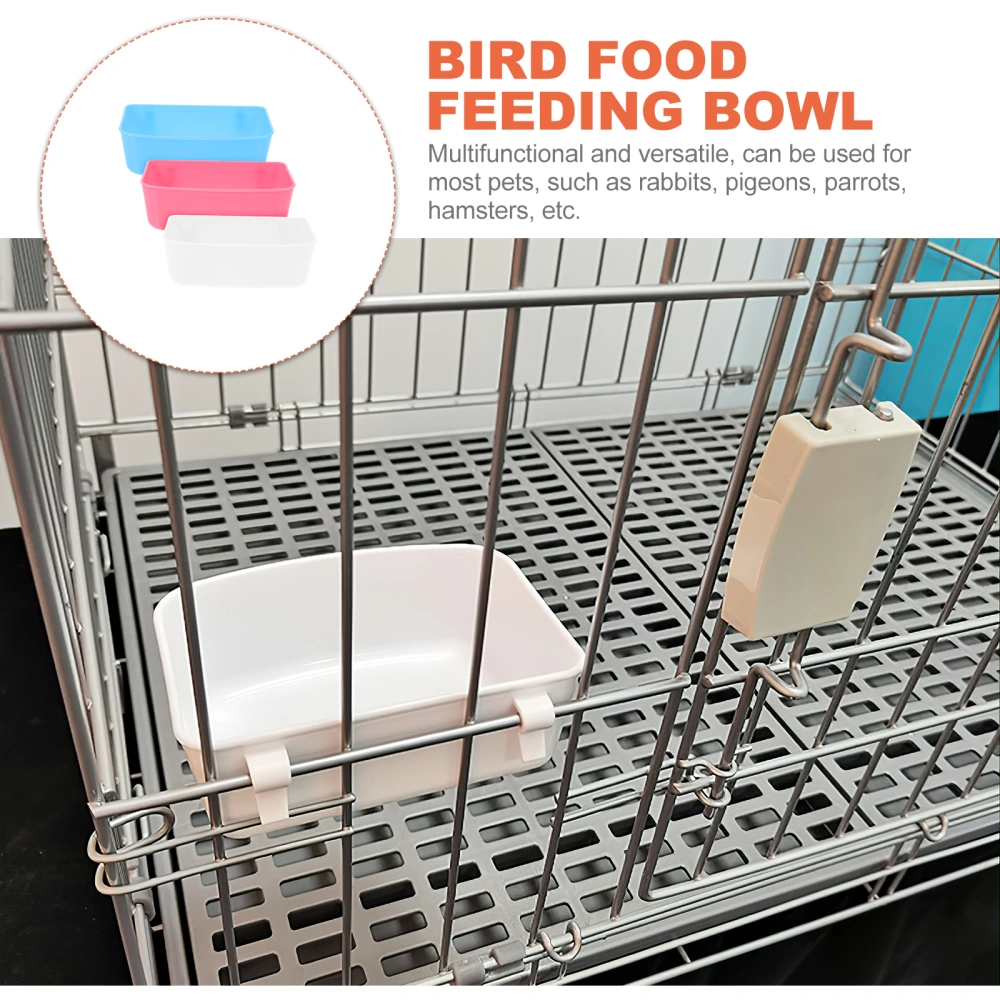 3Pcs Bird Food Feeding Bowl Bird Feeding Cup Bird Cage Feeder Parrot Water Feeder Bird Supply