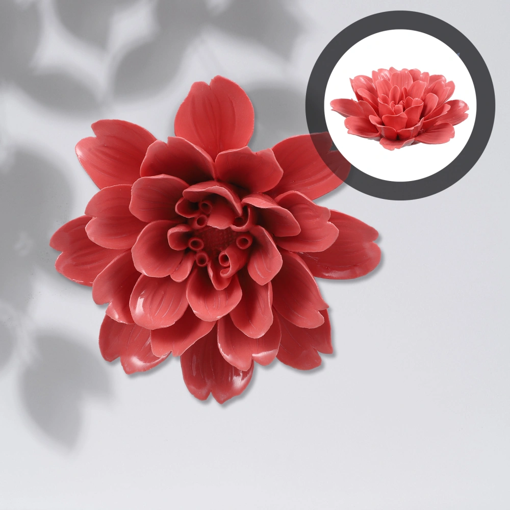 Artificial Beautiful Flower Wall Decor Decorative Ceramic Flower Mural Hanging Pendant