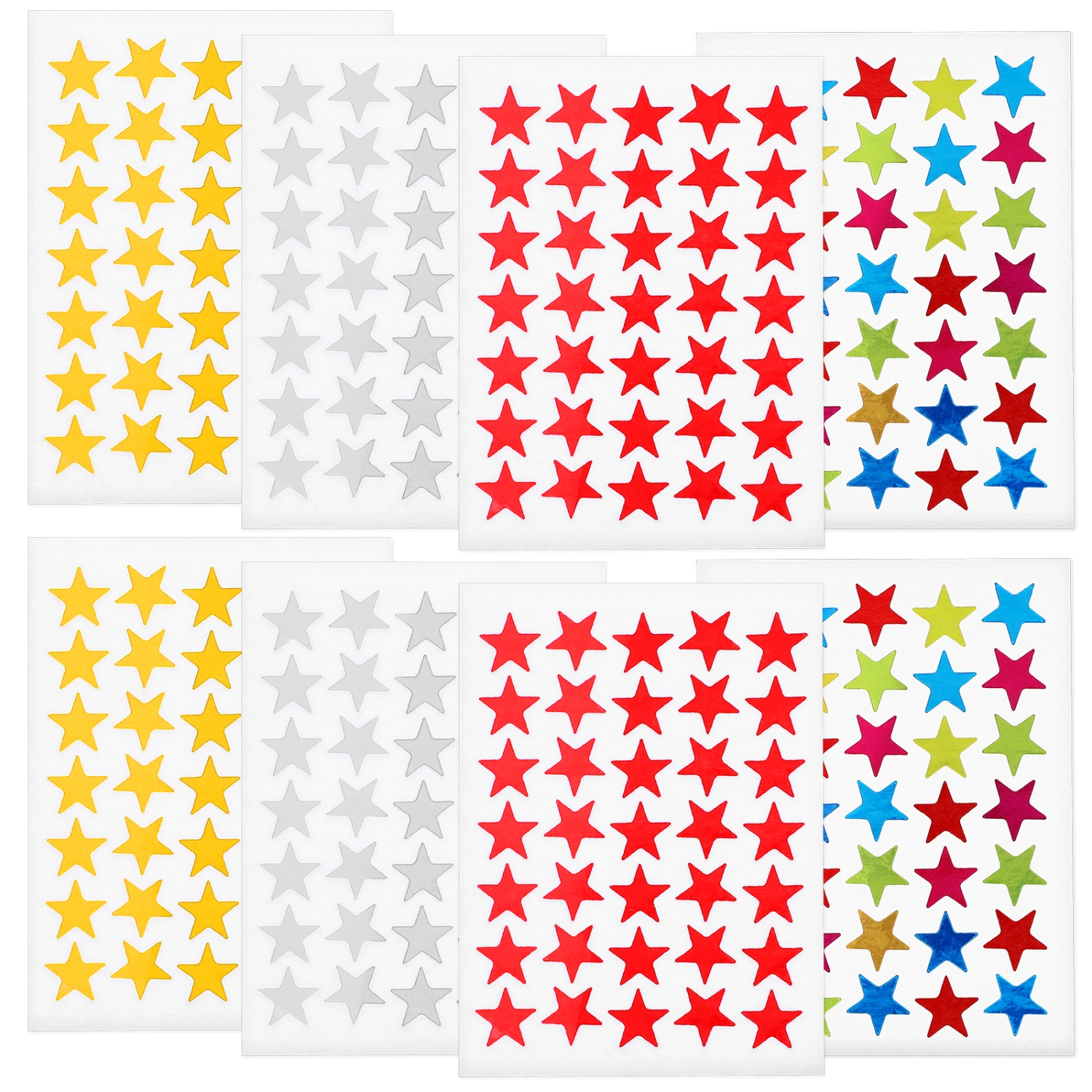 40 Sheets Decorative Star Stickers Adorable Foil Star Stickers Multi-function Kids Reward Stickers