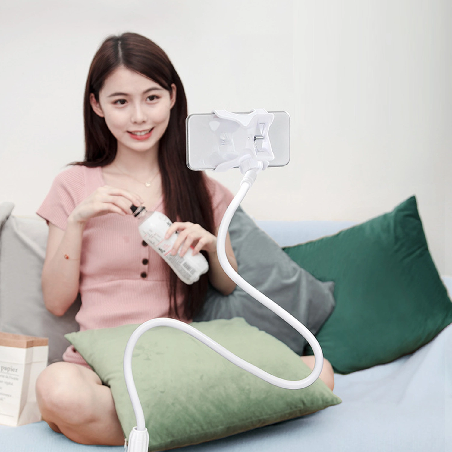 Clip Style Mobile Phone Support Phone Holder Adjustable Phone Holder for Desk Phone Bracket