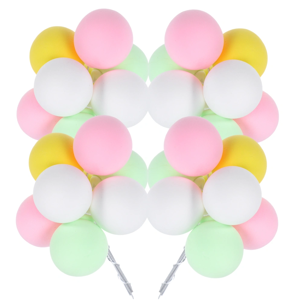 4pcs Balloon Cake Decorations Balloon Topper Cupcake Ornament for Birthday Wedding