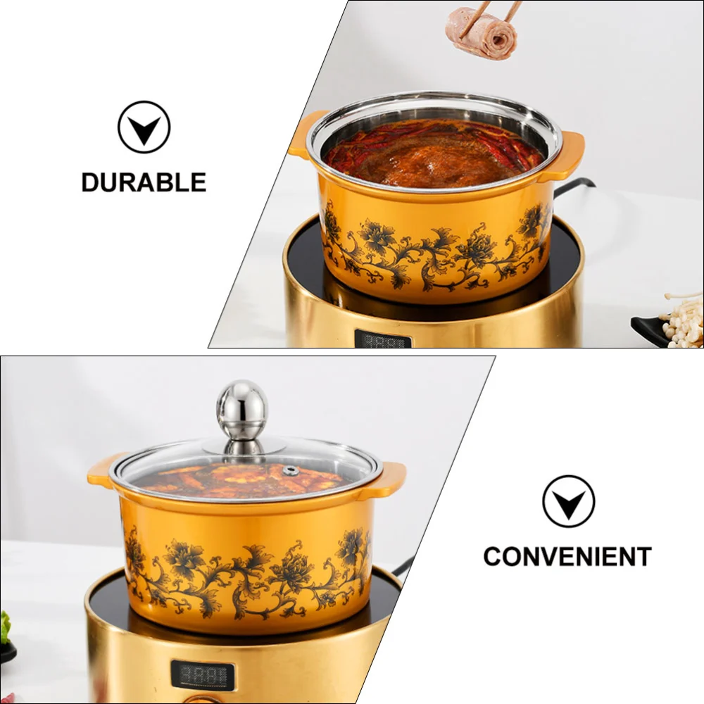 Multipurpose Pot for Hot Pot Cooking Stainless Steel Soup Pot Portable Hotpot Pot