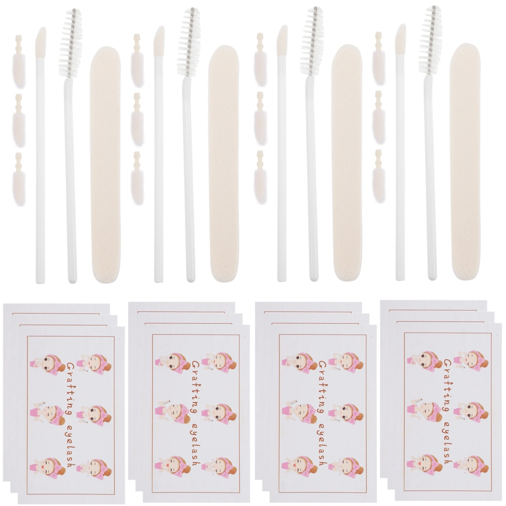 1 Set of Grafted Eyelash Care Kit Aftercare Lash Extensions Card Lash Extensions Care Set